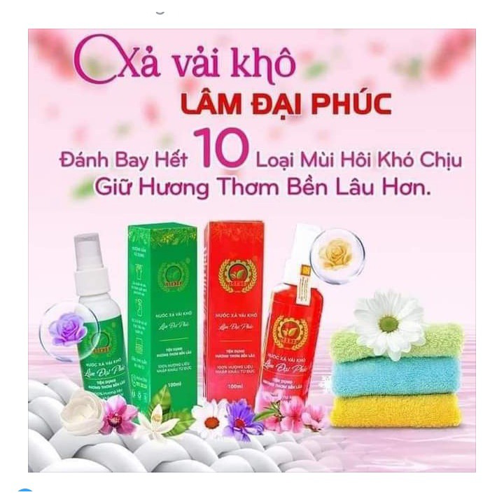 Xả Vải Khô Nước Xả Vải Khô Lâm Đại Phúc - Chai Nước Hoa Xịt Thơm Quần Áo Khử Mùi Mồ Hôi, Lưu Hương Bền Lâu