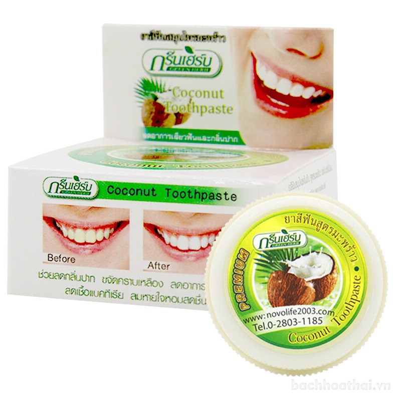 Set hai hũ kem đánh răņg thơm miệng trắŉg răņg Herbal Clove Toothpaste + Coconut Toothpaste