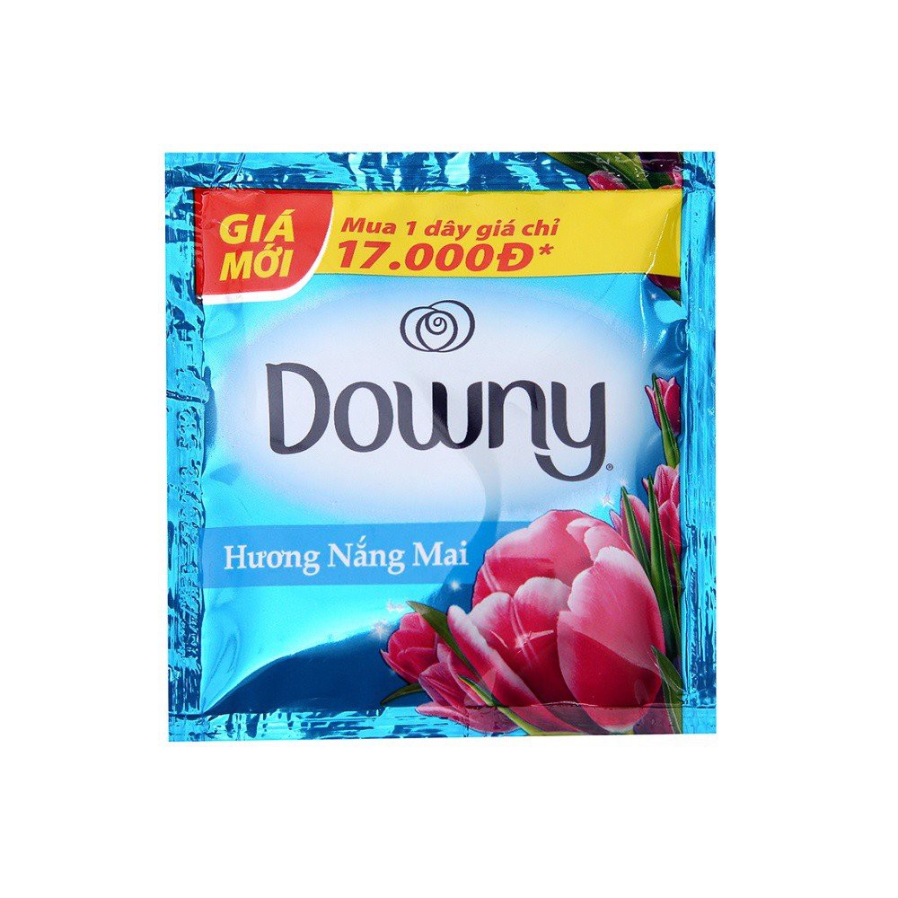 Nước xả vải Downy hương Nắng Mai / Đoá hoa thơm ngát / Đoá hoa ngọt ngào - dây 10 gói x20ml