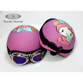 Combo nón 1/2 Hello Kitty kèm kính phi công
