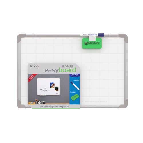 Bảng Từ Trắng Easyboard Tân Hà - Bảng Trắng Viết Bút Lông - 40x60cm, 60x80cm, 60x100cm, 80x120cm - Tặng Phụ Kiện