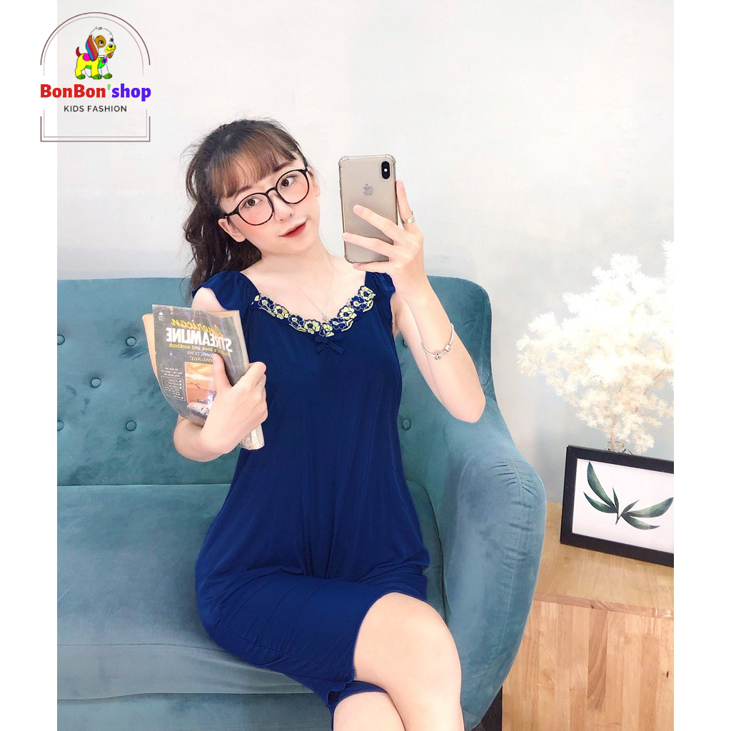 BD03_Bộ ngủ thun lạnh tay cánh tiên có phối ren siêu dễ thương