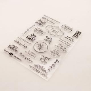 Con Dấu Silicon Trong Suốt Họa Tiết Chữ Happy Birthday Độc Đáo Trang Trí Sổ Thiệp