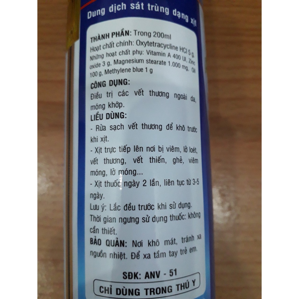 VIOCID AEROSOL SPRAY xịt vết thương chó mèo, xịt móng heo bò.