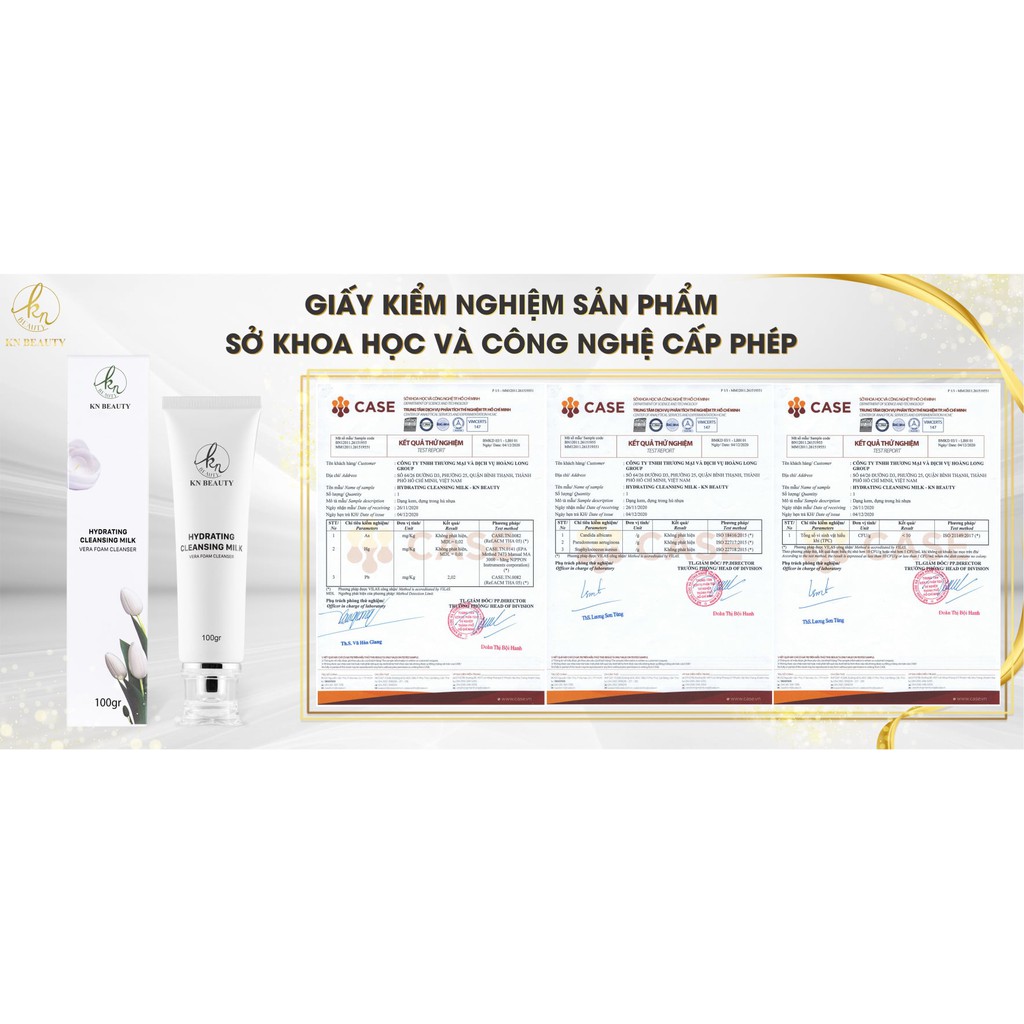 Sữa Rửa Mặt Trắng Da Ngừa Mụn KN Beauty - Hydrating Cleansing Milk 120 ml