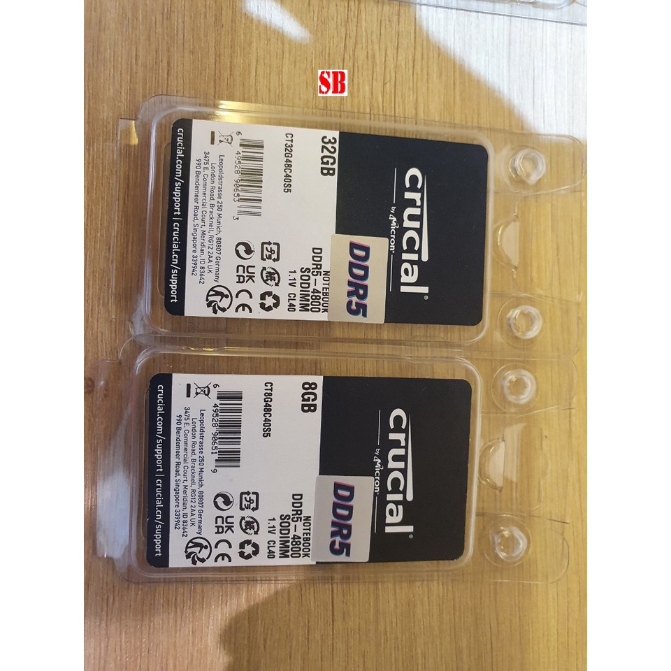 RAM Laptop DDR5 Crucial 4800Mhz - 8GB / 16GB / 32GB - Bảo hành 36 tháng