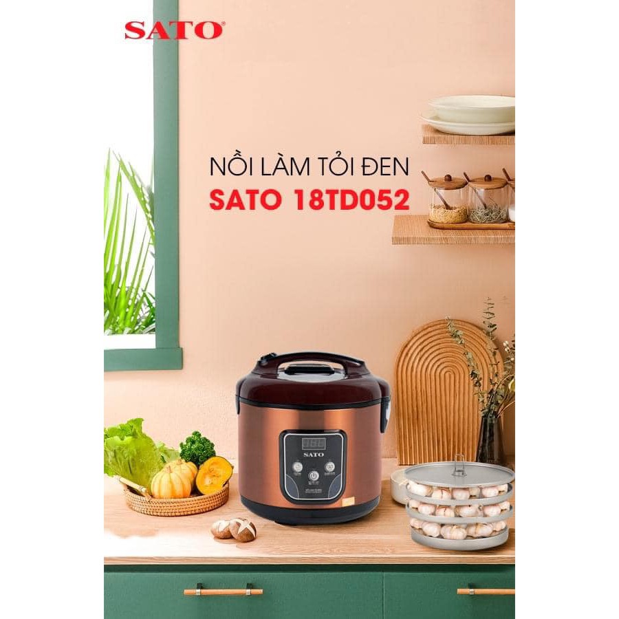 Máy làm tỏi đen, nồi làm tỏi đen SATO Nhật Bản 18TD052 dung tích 4.5L làm tỏi nhanh tiện lợi bảo hành 12 tháng.❎