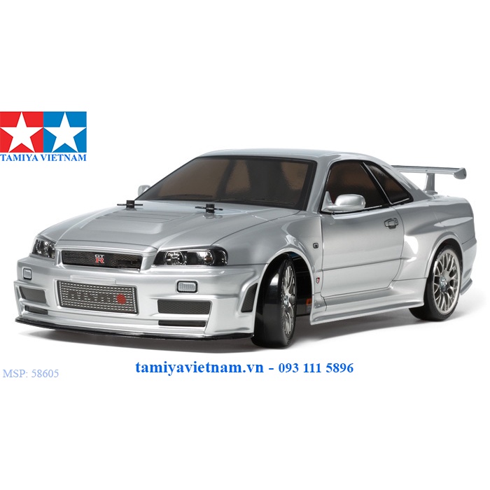 58605 Mô hình xe ô tô điều khiển từ xa 1/10 SCALE R/C 4WD HIGH PERFORMANCE RACING CAR NISMO R34 GT-R Z-tune