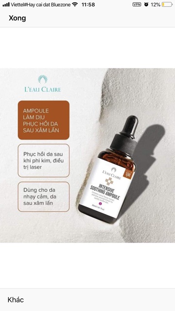 Tinh chất ampoule leau claire 30ml