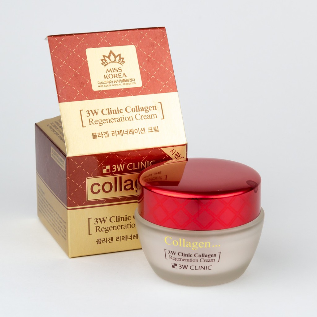 Kem dưỡng da săn chắc chống lão hóa Collagen 3W CLINIC COLLAGEN REGENERATION CREAM 60g - Hàn Quốc Chính Hãng