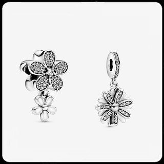 Bông Tai Mạ Bạc Hình Hoa Cúc Pandora