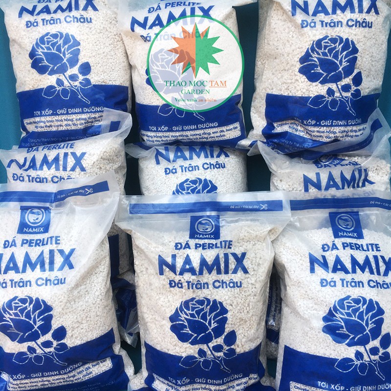 Đá Perlite trồng cây Namix (5dm3) / Đá trân châu - Giá thể trồng cây hoa chậu nhà phố, giá thể tơi x