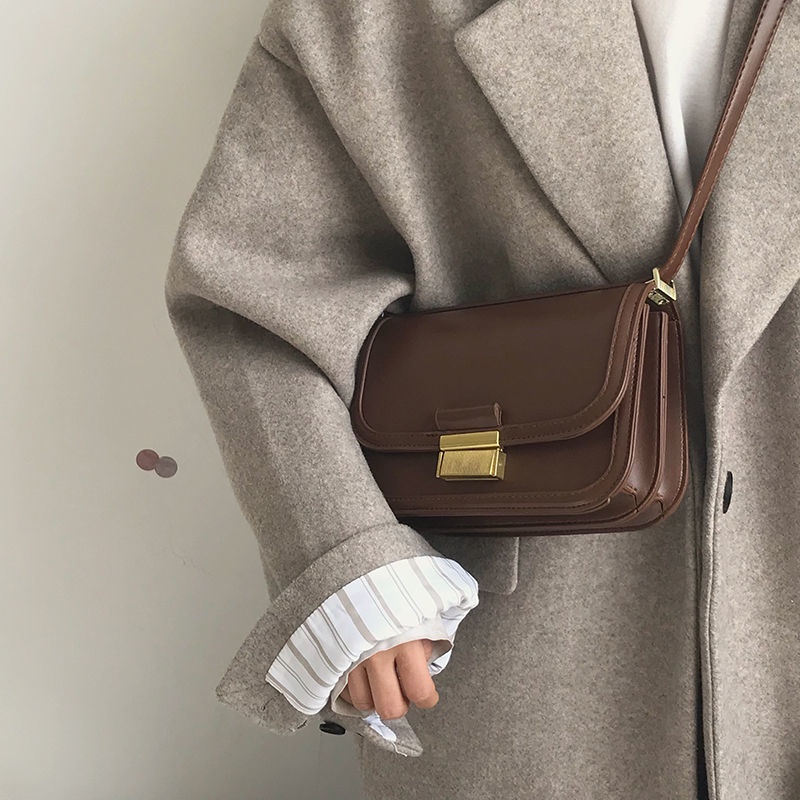 Túi đeo chéo hàn quốc túi đeo vai nữ thu đông túi hộp vuông