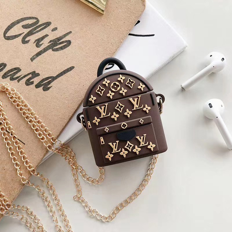 Vỏ Đựng Bảo Vệ Hộp Sạc Tai Nghe Hình Túi LV Sang Chảnh Cho Airpods 1 / 2