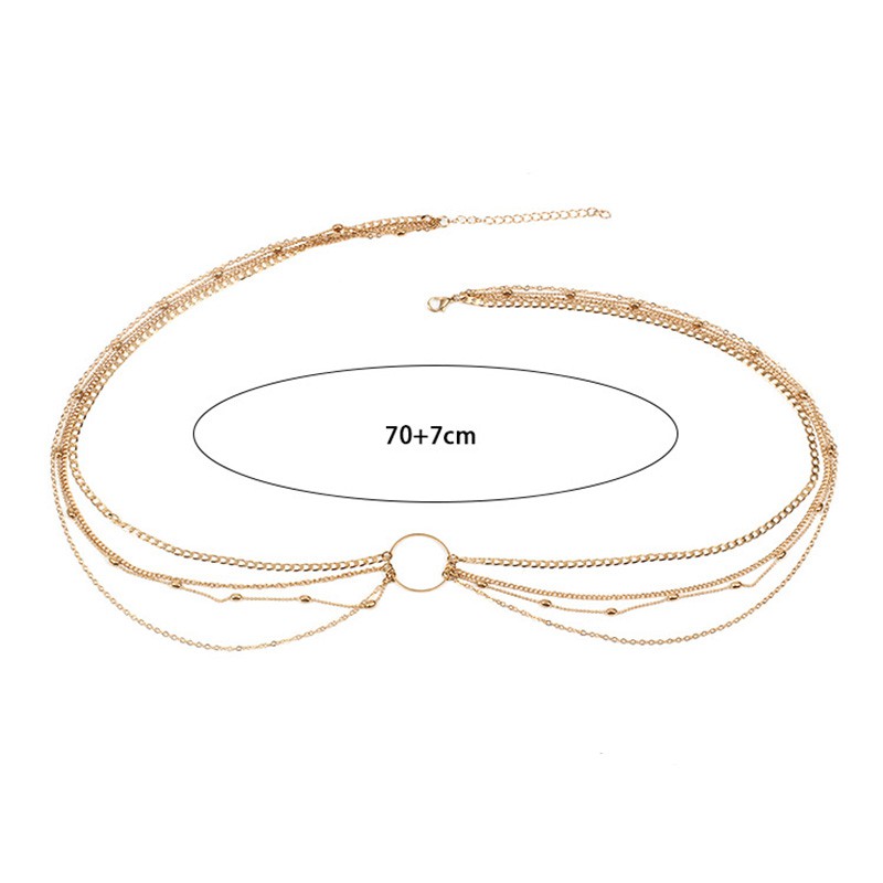[bigapple]Women Belly Body Chains Bohemian Multilayers Gold Color Waist Chain Body Jewelry adore