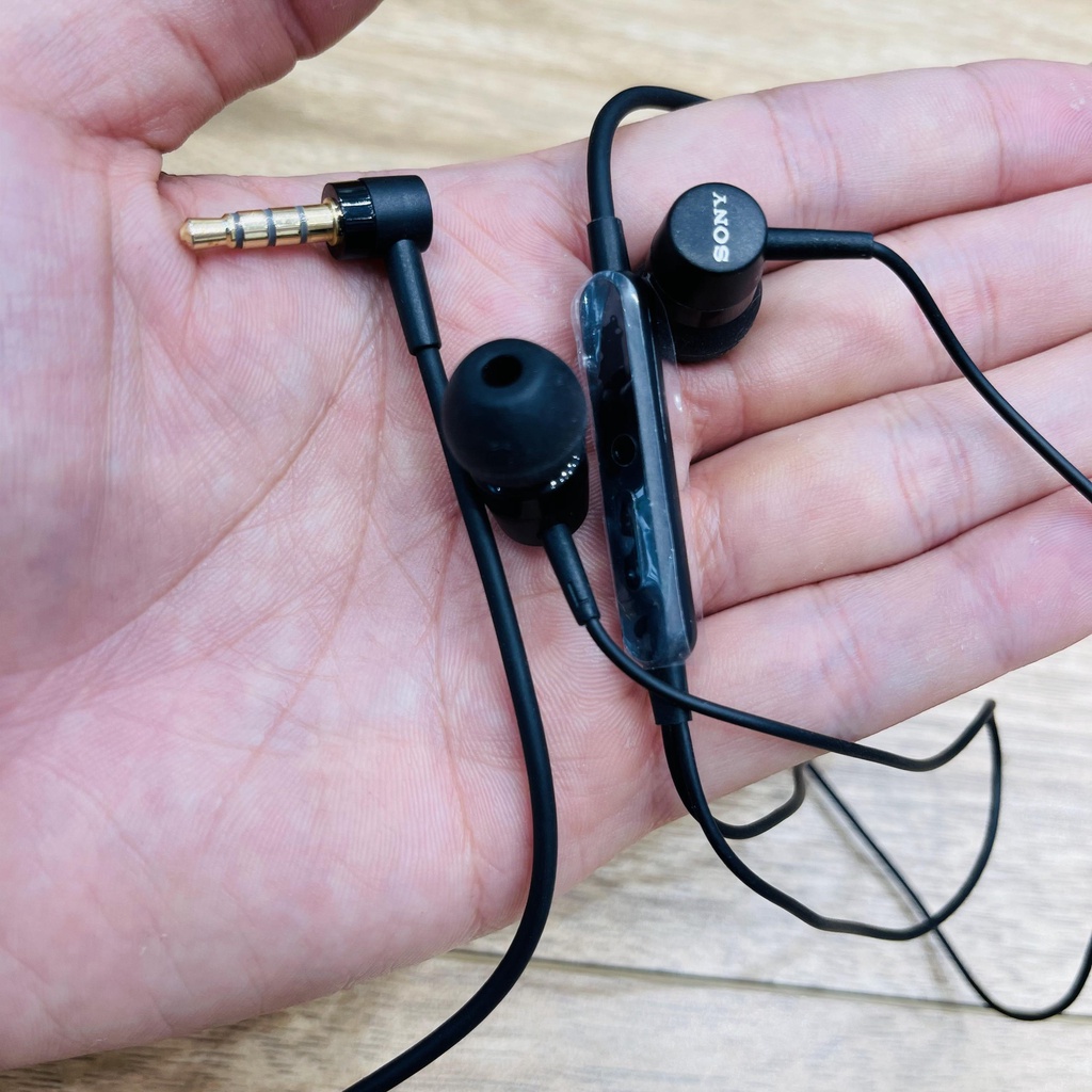 Tai nghe dây Sony MH750 có mic, jack cắm 3.5mm chữ L (tặng kèm kẹp và 4 nút cao su thay thế) - BH 12 tháng lỗi 1 đổi 1