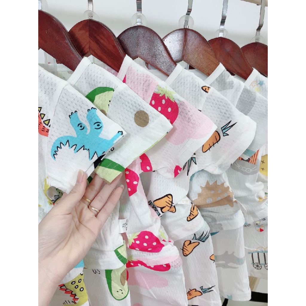 Bộ quần áo trẻ em cotton thông hơi QATE272