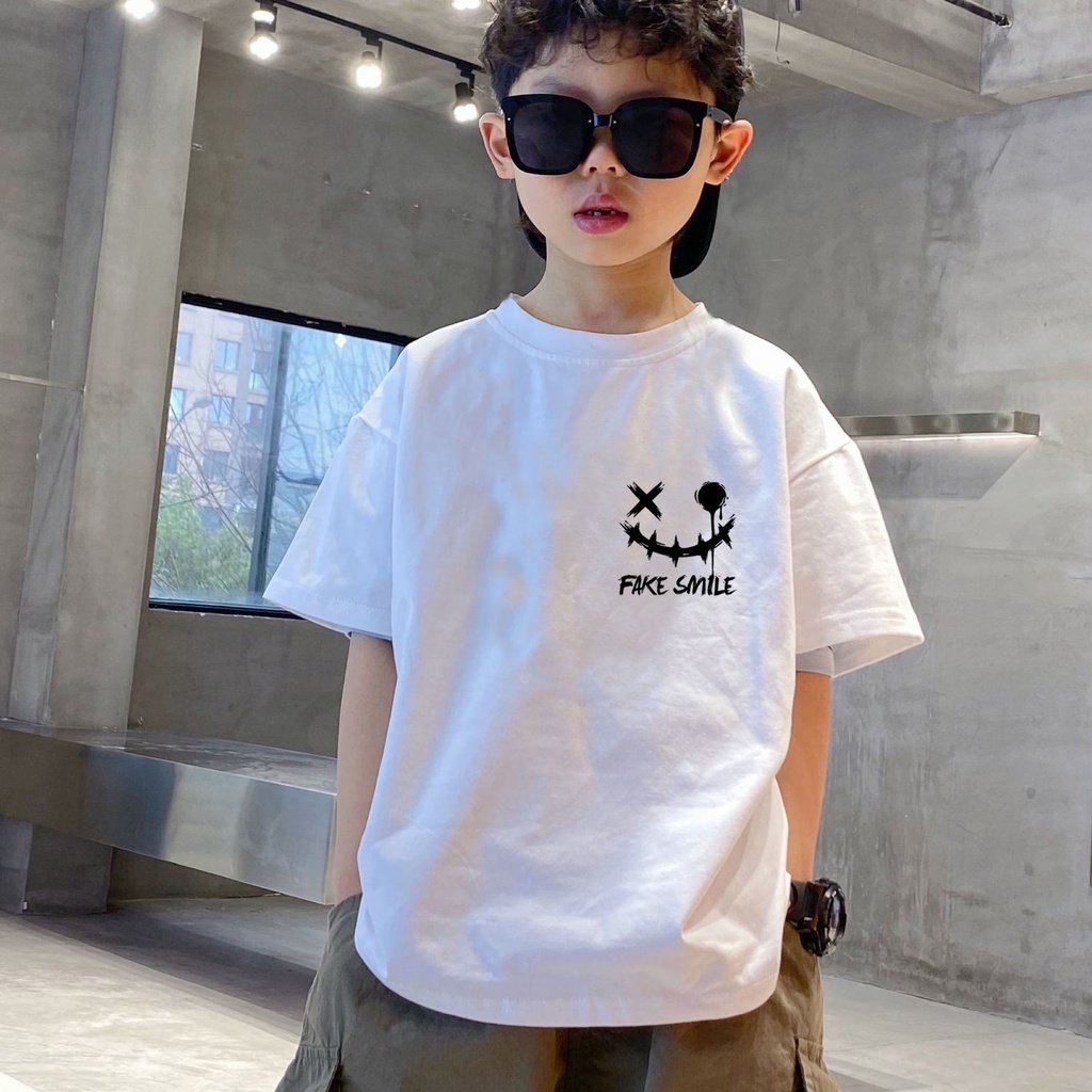 Áo Thun Cotton Tay Ngắn Dáng Rộng Thời Trang Mới Dành Cho Bé Trai