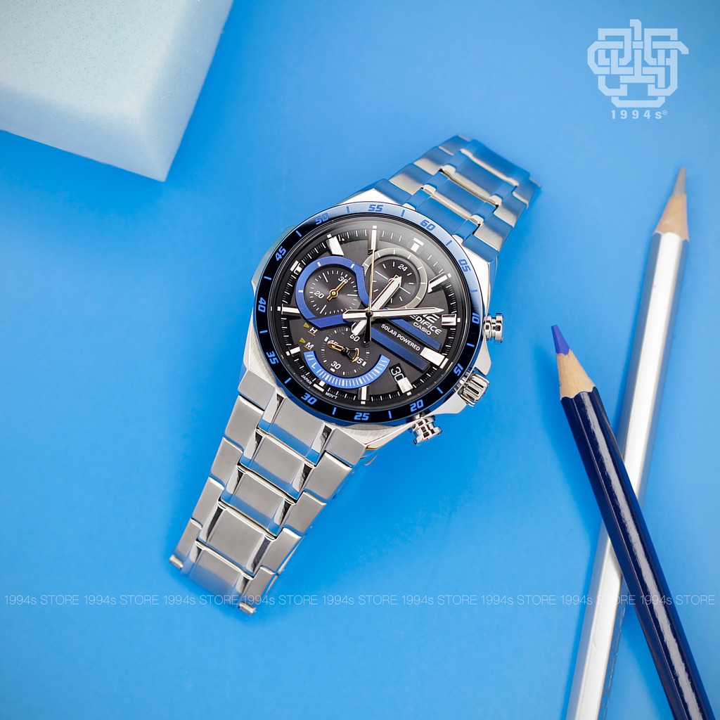 Đồng hồ nam Casio EDIFICE EQS-920 / EQS-920DB-2A chạy bằng năng lượng mặt trời, hàng chính hãng