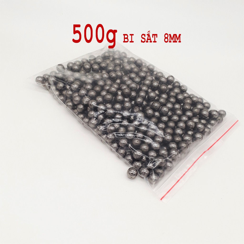 Bi Sắt 8mm Xe Đạp - Bi Sắt 8 Ly Gói 500g Chuyên Dụng ( Ảnh , Video Thật Tự Chụp )