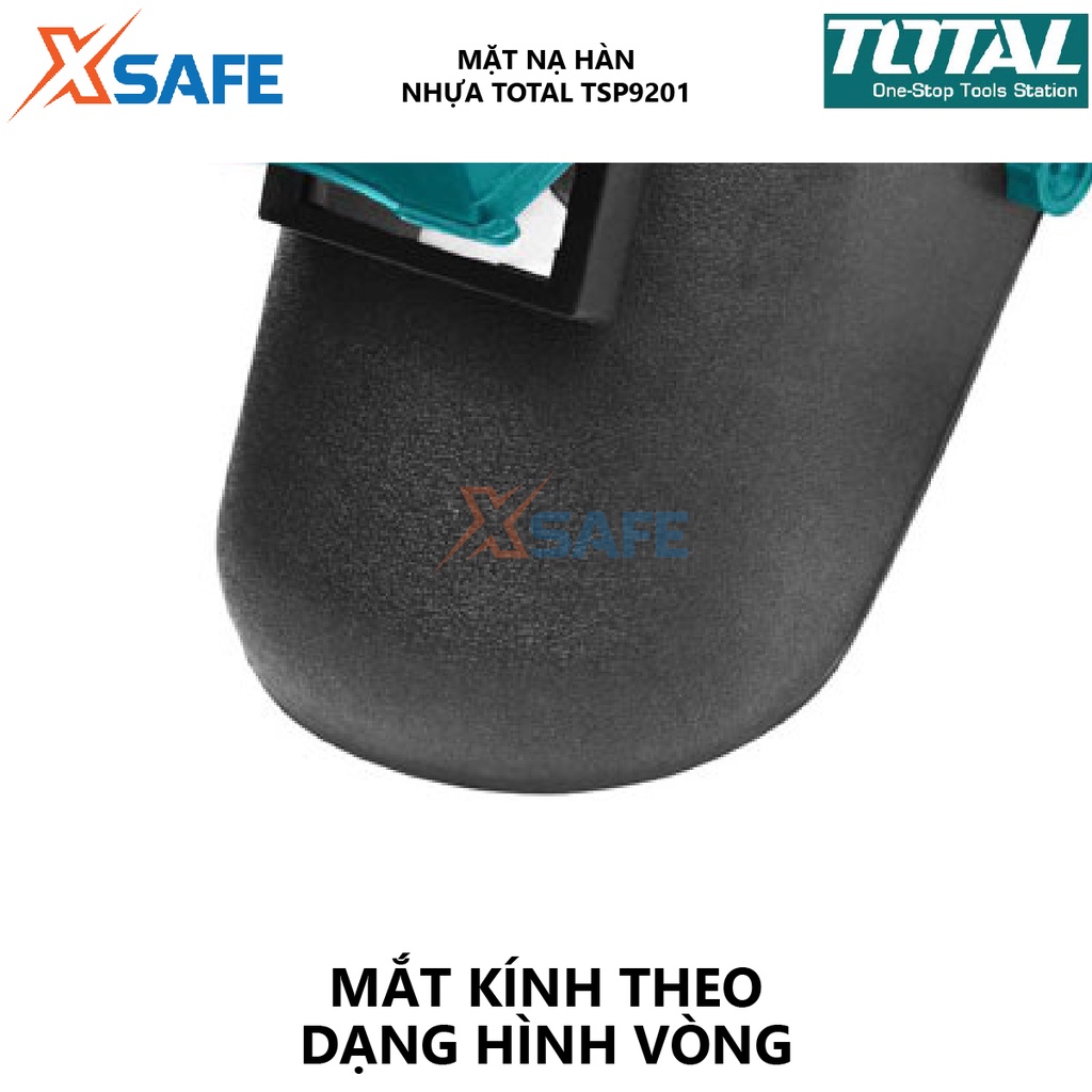 Mặt nạ hàn TOTAL TSP9201 Mặt nạ hàn tự động chất liệu PP, kích thước 108*50*3mm chống chói, tia cực tím - chính hãng