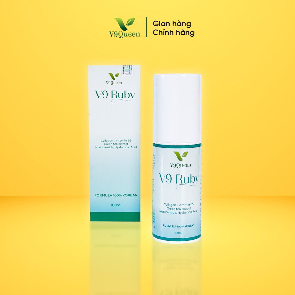 Xịt Khoáng Hoa Hồng - Cân Bằng Độ Ẩm, Dưỡng Da Mềm Mịn, Trắng Sáng Tự Nhiên V9Queen