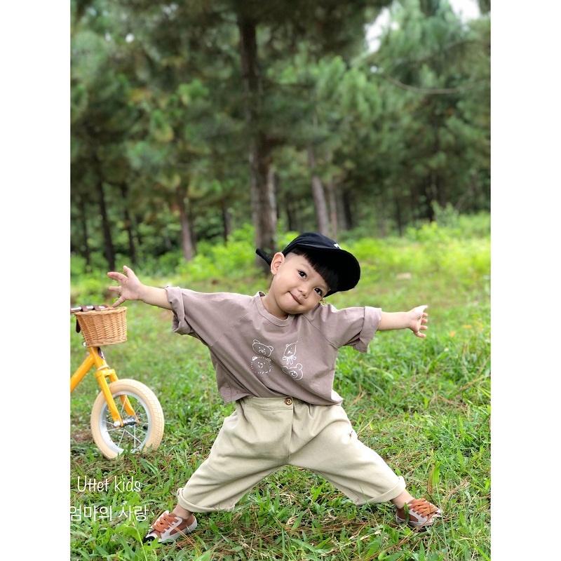 ÁO THUN TAY DÀI NGỘ NGHĨNH 1227 DÀNH CHO BÉ GÁI VÀ BÉ TRAI SIZE 80 ĐẾN 120