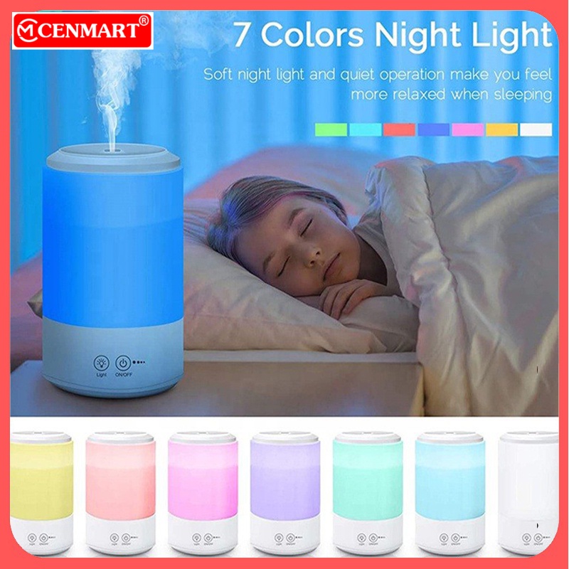 Máy xông tinh dầu hương trái cây- Máy Phun sương tạo ẩm cho Phòng điều hòa Xe hơ i- Đèn LED 7 Màu Sắc