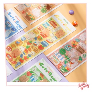 Sticker cute bear gấu mèo đáng yêu trang trí