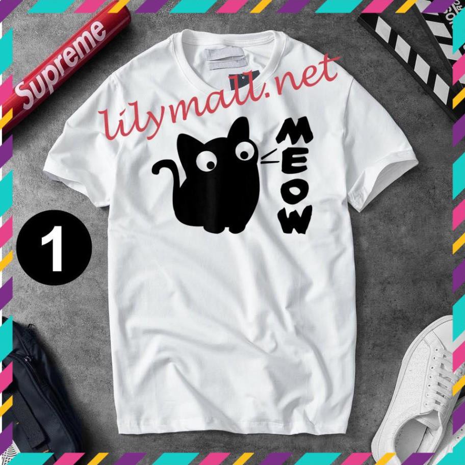 RẺ VÔ ĐỊCH- Áo thun - Unisex - Mèo - Hình Mèo - Cat - Meow - Cặp đôi - Dễ thương - Cute - Áo thun Cặp 090