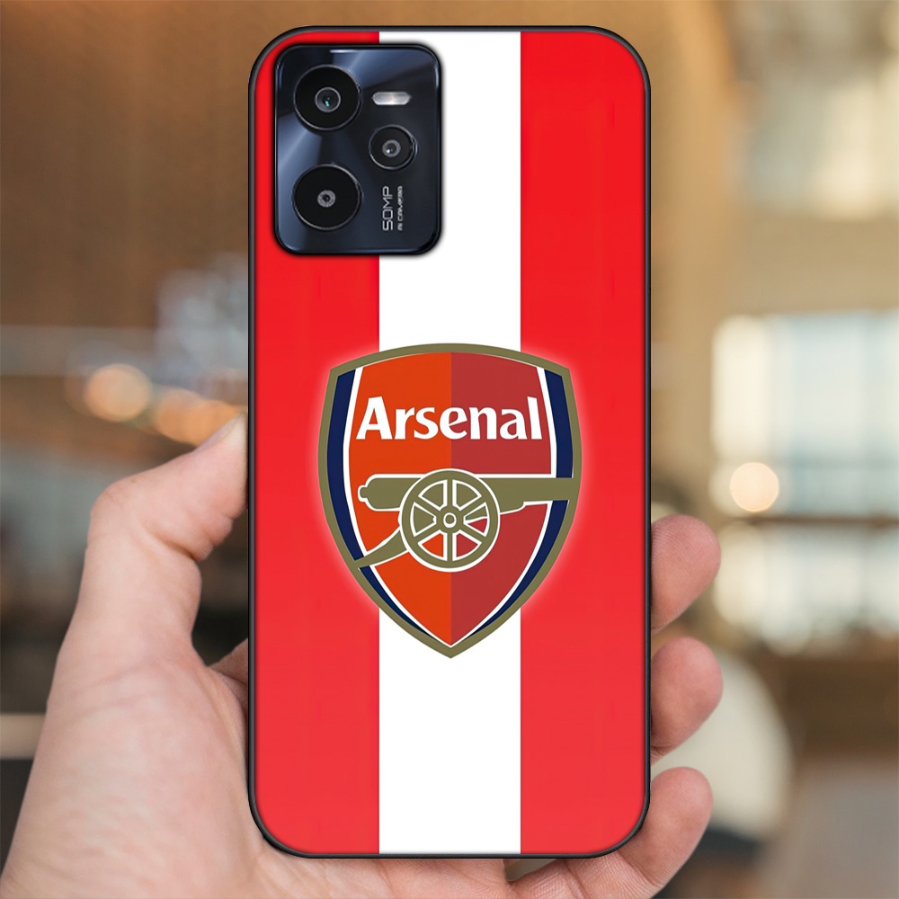 Ốp lưng Realme C35 viền đen in hình Arsenal FC