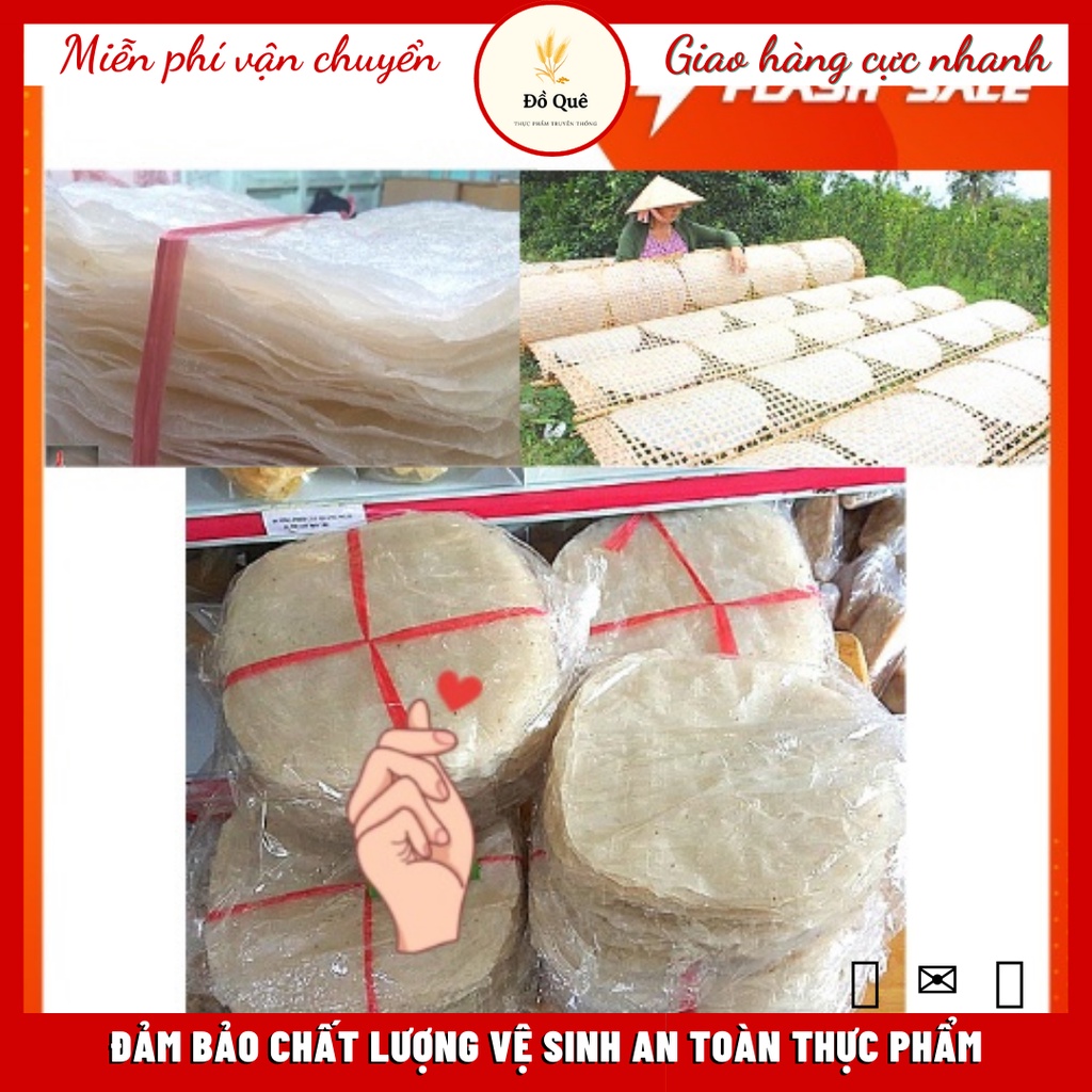 Bánh Tráng Mỏng Quảng Ngãi Sấp 50 Cái Gói Rau Cuốn Thịt Sản Xuất Thủ Công Truyền Thống