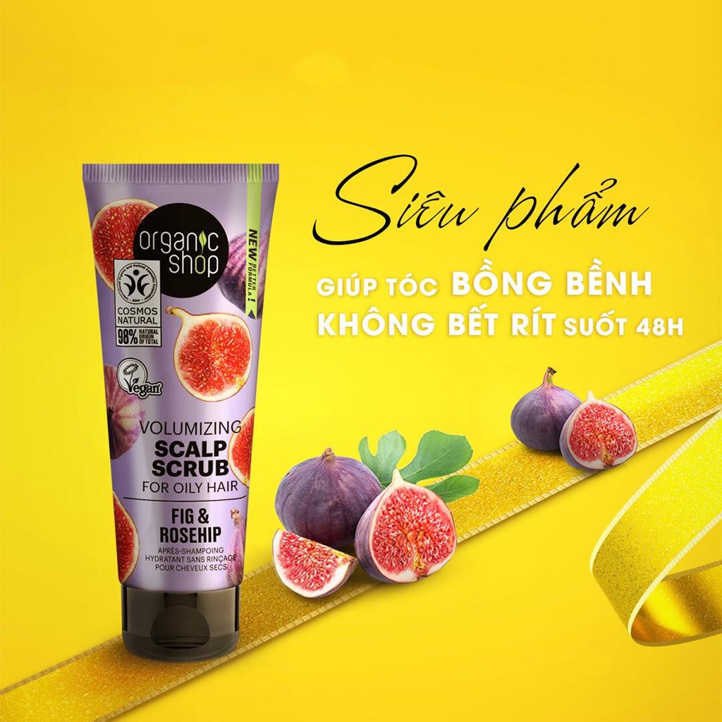 Tẩy Tế Bào Chết Da Đầu Organic Shop Fig &amp; Rosehip