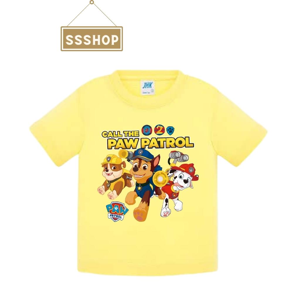 Áo thun bé trai và bé gái in hình Paw patrol Đội chó cứu hộ, Chất liệu cotton thoáng mát mềm mịn, SSSHOP 07