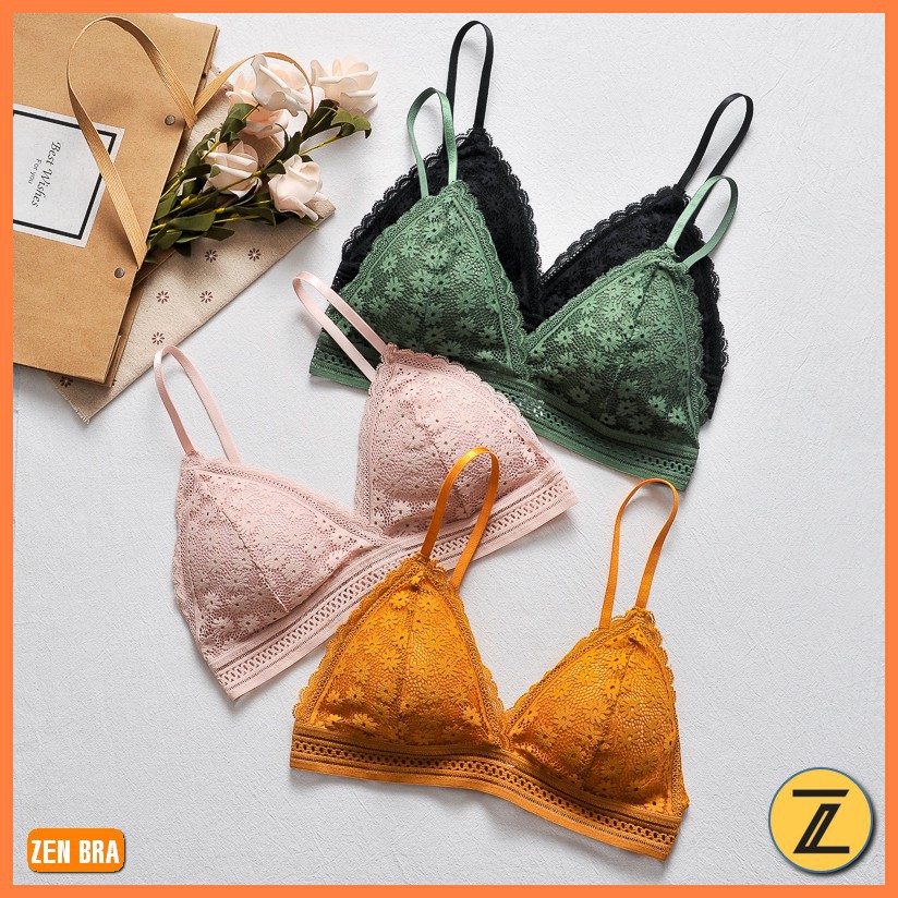 Áo lót Bralette kiểu Pháp áo không gọng mút mỏng tháo được nhiều màu | BigBuy360 - bigbuy360.vn