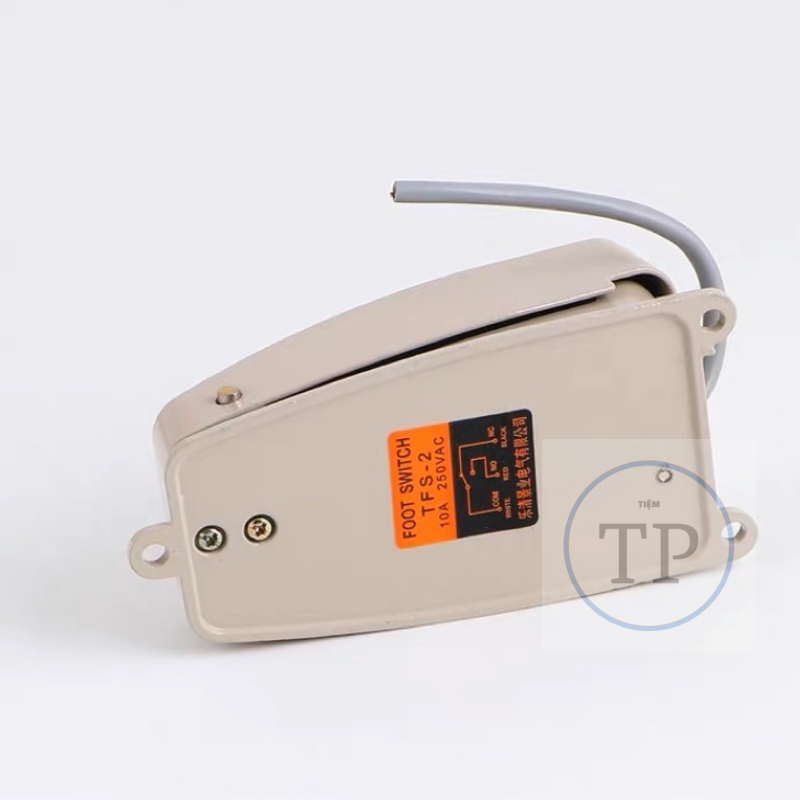 Công tắc cóc đạp chân TFS-2  vỏ nhôm kim loại dùng cho máy may, máy công cụ, khí nén thủy lực