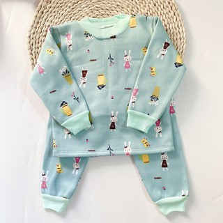 BỘ NỈ BÔNG CỔ CHUI CHO BÉ (5-14.5KG)