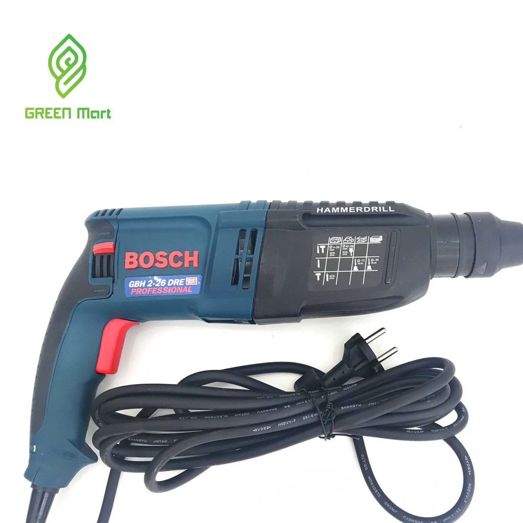 [Chính Hãng] Máy khoan bê tông 3 chức năng Bosh 2_26 800W KÈM ĐẦU KHOAN SẮT, GỖ VÀ 5 MŨI KHOAN, ĐỤC BÊ TÔNG