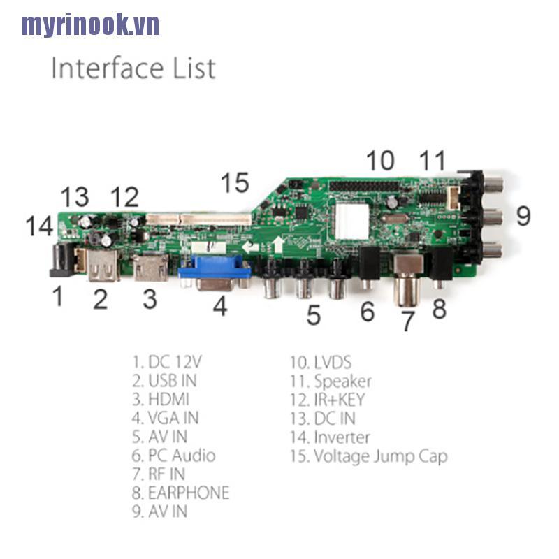 <rinook>New 3663 Digital TV Signal DVB-T2/T/C Universal LCD TV Controller Driver Board