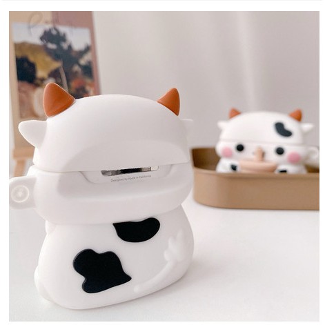 ☘️Tặng kèm dây đeo☘️Case Airpod 1 2 Pro ...Vỏ bao bọc Bò sữa uống Trà sữa đựng tai nghe không dây airpods silicon mềm