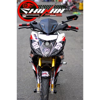 Tem Trùm Exciter 150 Trắng Đỏ Ohlins Elf