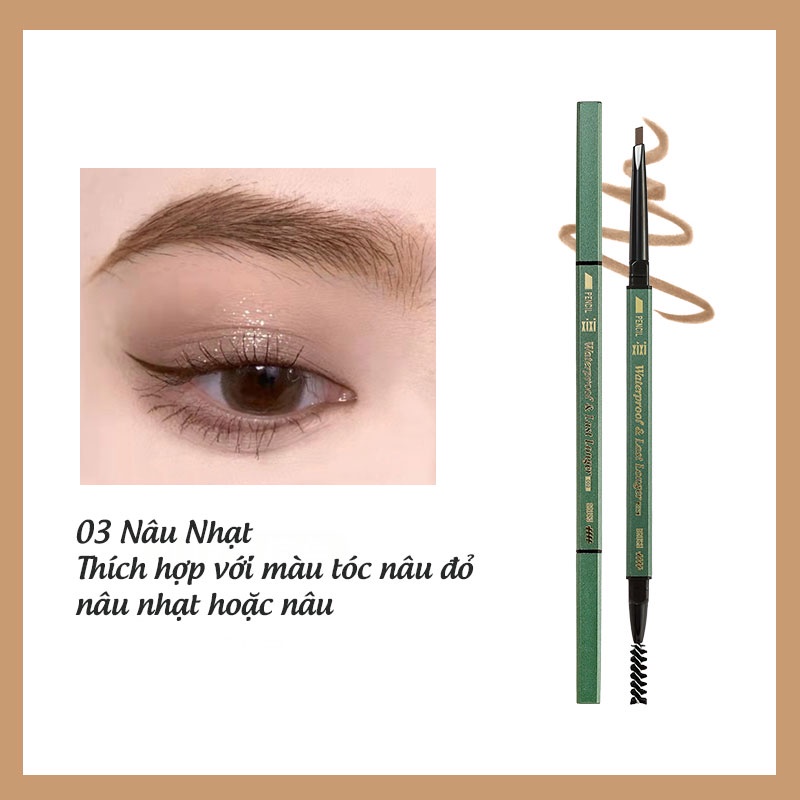 Chì Kẻ Mày 2 Đầu XiXi Chính Hãng Bền Màu Lâu Trôi Chống Nước D394
