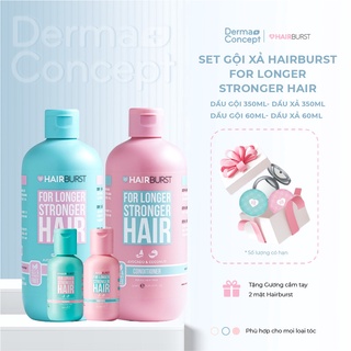 Set Gội Xả Hairburst kích mọc tóc dài và chắc khỏe 350ml/chai [NHẬP KHẨU CHÍNH HÃNG 100%]