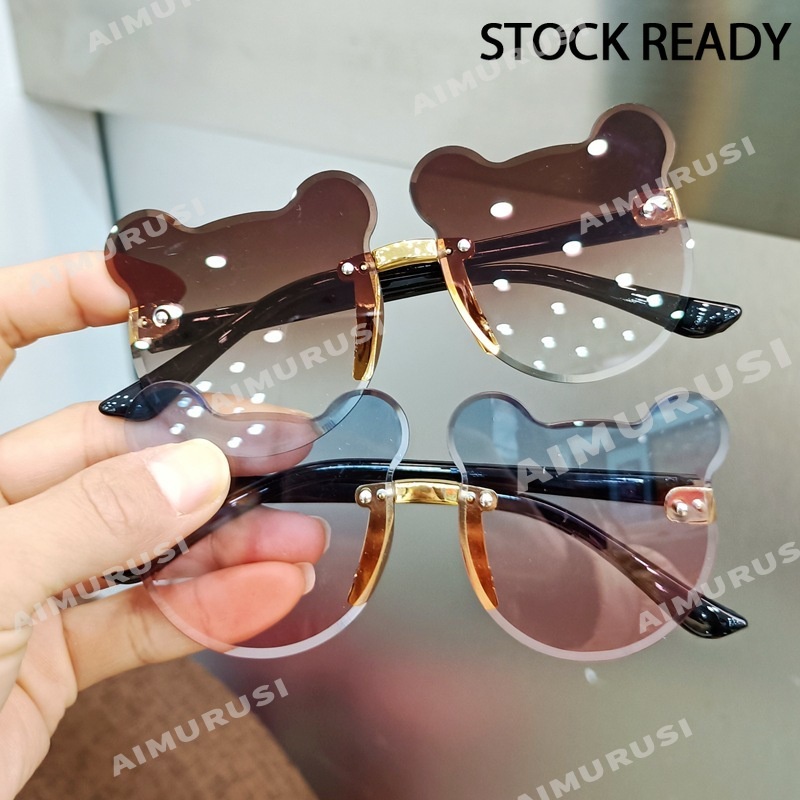 Kính mát chống tia UV hình gấu dễ thương cho bé