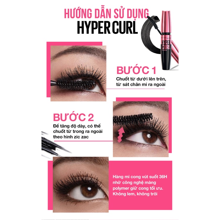 Mascara Maybelline Volume Express Hyper Curl Thái Lan