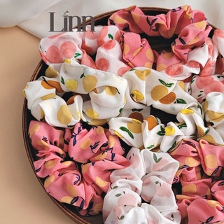 Scrunchies buộc tóc nữ họa tiết đáng yêu Linn