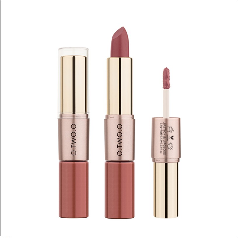 Thỏi son O.TWO.O 2 trong 1 dưỡng ẩm bền lâu Matte Lipstick &amp; Liquid Lipstick