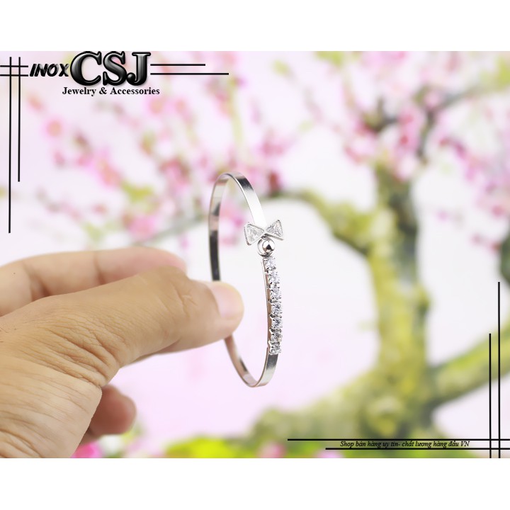 Vòng tay nữ hình nơ gắn đá cực xinh