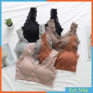 Áo bra cotton tăm chất đẹp viền ren