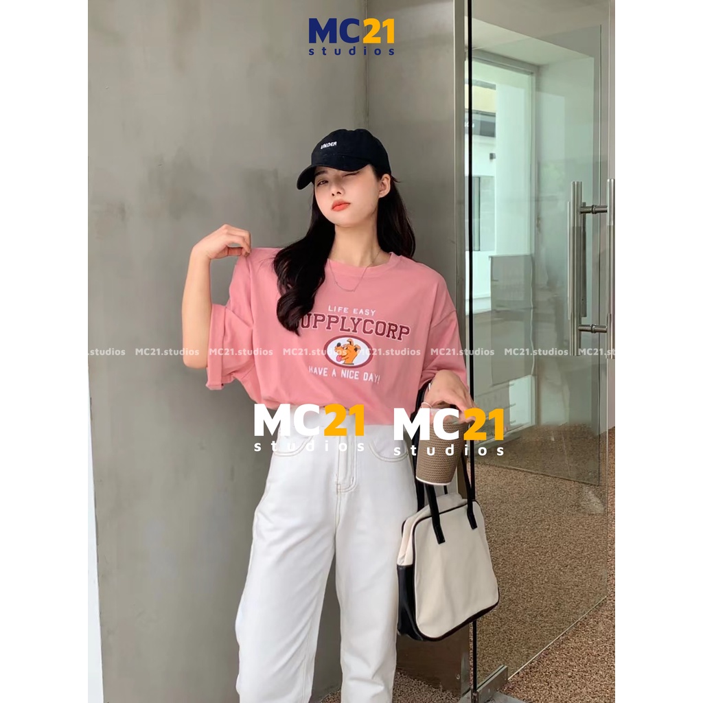 Áo thun tay lỡ MC21.STUDIOS oversize Unisex nam nữ phông form rộng Ulzzang Streetwear pull Hàn Quốc chất xịn tee A3207
